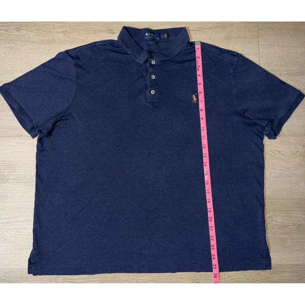 Polo Ralph Lauren Men's XL Classic Fit Short Sleeve Polo Shirt Slate Blue